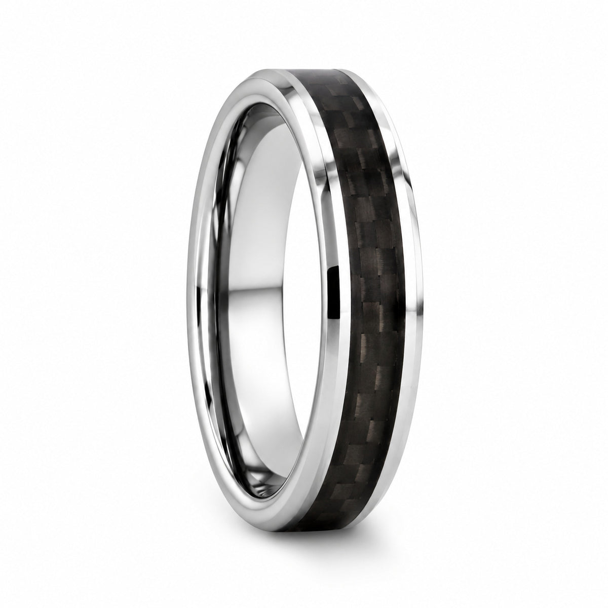 MAXIMA tungsten band with black carbon fiber, hero