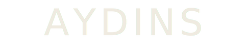 Aydins wordmark, light, transparent