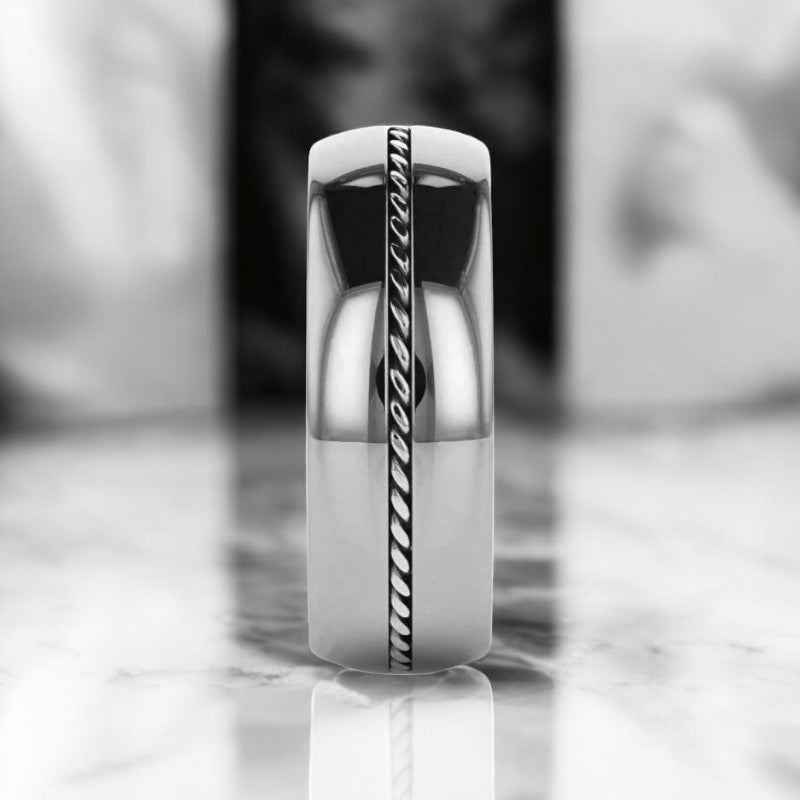 BALDWYN Tungsten Carbide men's wedding band, image 5