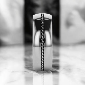 BALDWYN Tungsten Carbide men's wedding band, image 5