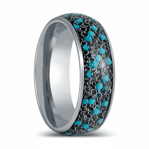 BEADWIRE — Hero product shot — men's tungsten wedding ring.