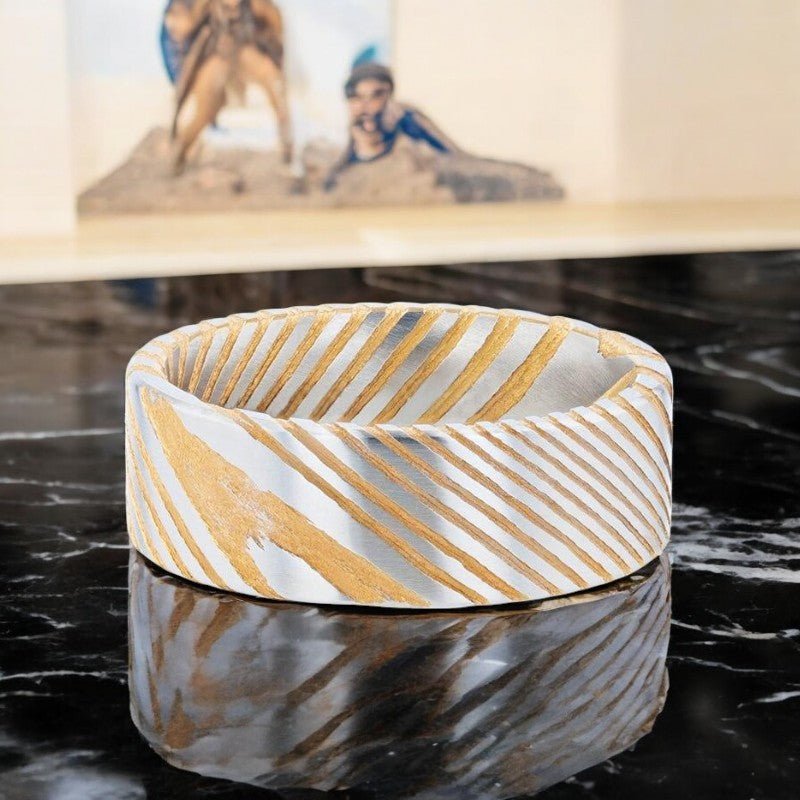 BISHOP Gold men's wedding band, image 5