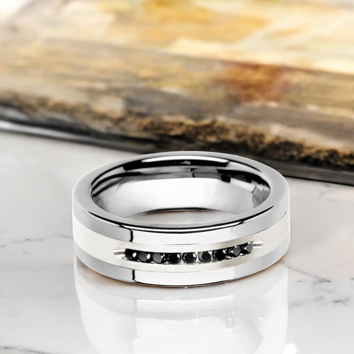 BLACKSTONE Tungsten Carbide men's wedding band, image 5