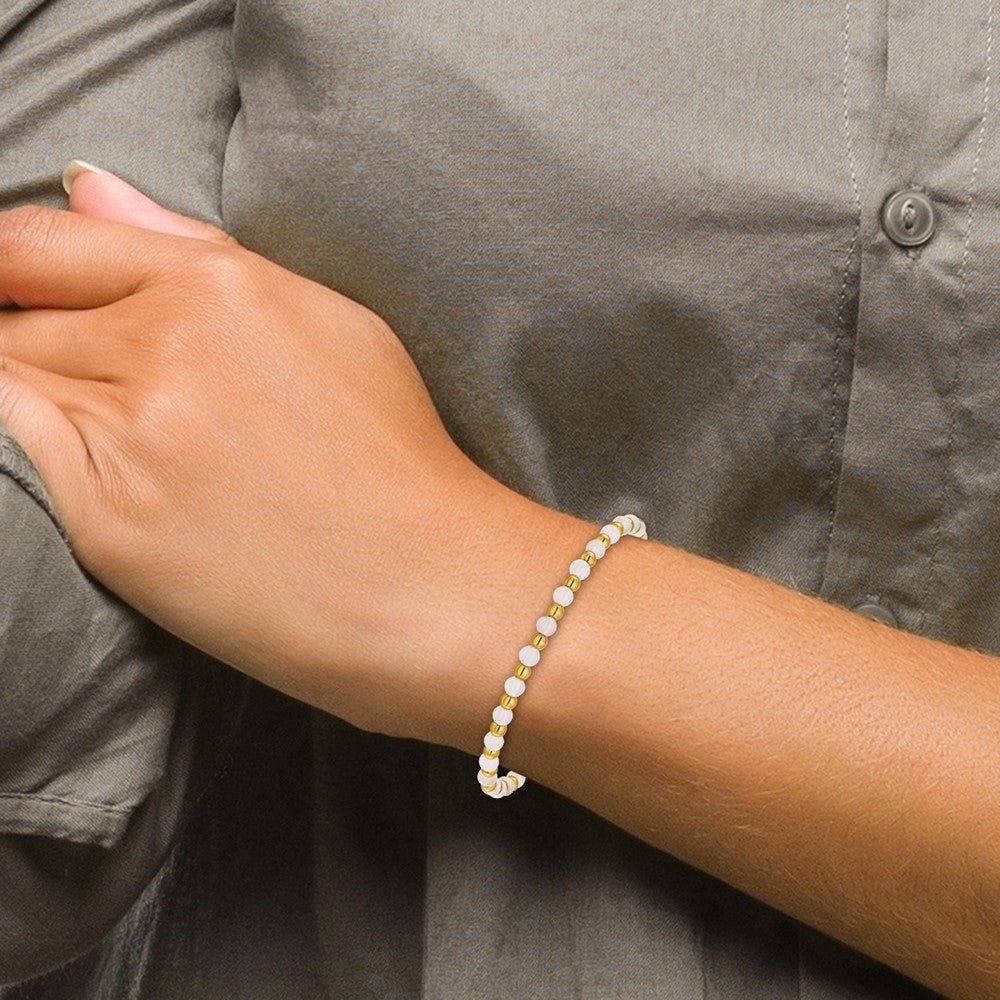Blush Elegance Pink Quartz Stretch Bracelet