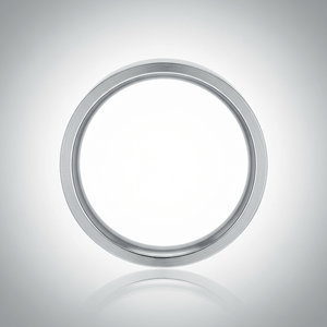 BRAWLER - Center-through axial view - men's tungsten wedding ring.