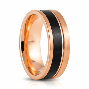 BRENTLEY — Hero product shot — men's tungsten wedding ring.