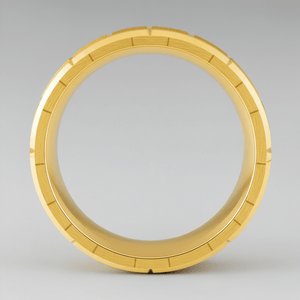 BRICKCRAFT — Center-through axial view — men's tungsten wedding ring.