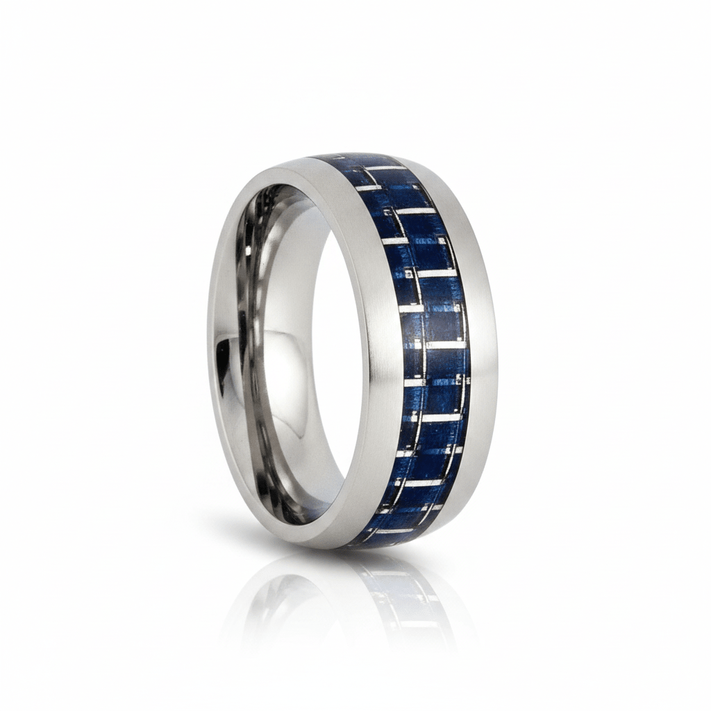 CARBON — hero shot — men's tungsten carbide wedding ring | Aydins Jewelry