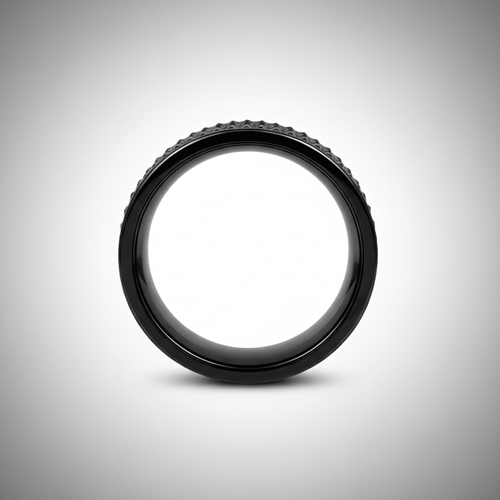 CASSIUS — alternate angle — men's tungsten carbide wedding ring | Aydins Jewelry