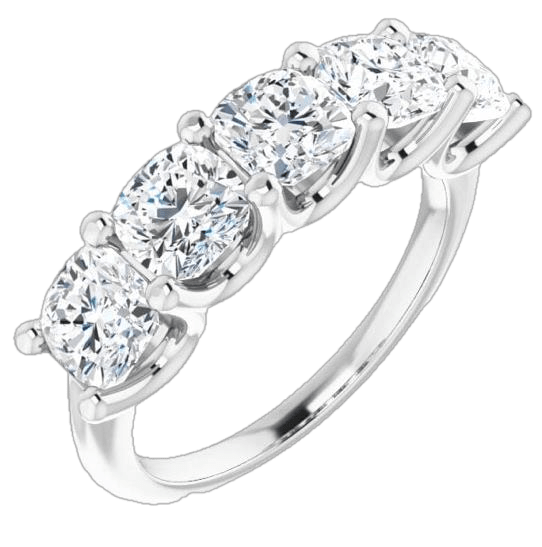 Classic Five Stone Round Diamond Ring 925 silver lab grown diamond ring authentic supplier primary photograph