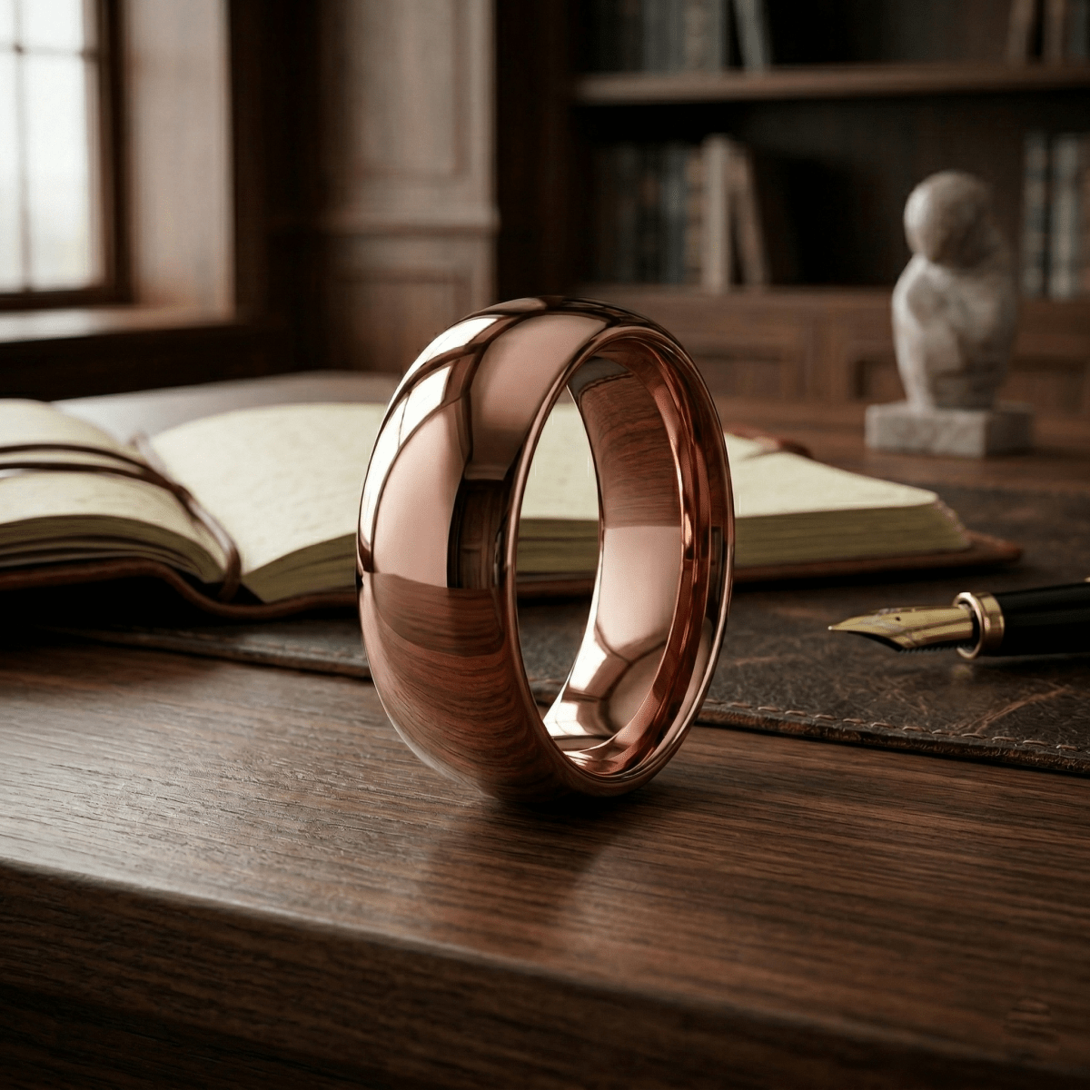 COFFEE Tungsten Carbide men's wedding band, image 6