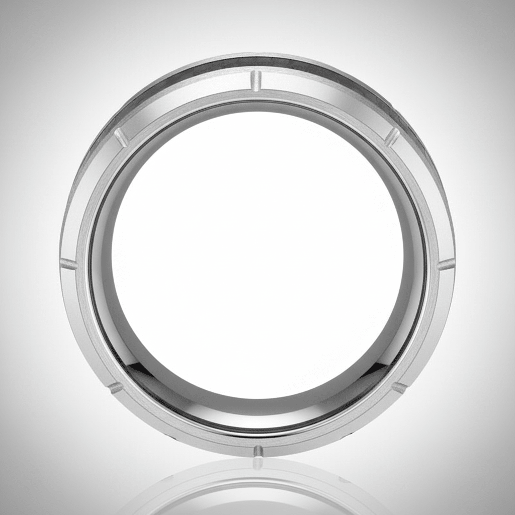 COLOSSAL — alternate angle — men's tungsten carbide wedding ring | Aydins Jewelry