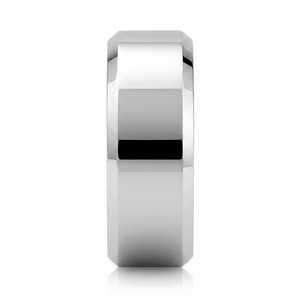COOPER — Front-facing straight-on view — men's tungsten wedding ring.