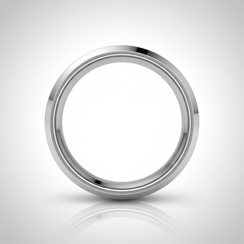 COOPER — Center-through axial view — men's tungsten wedding ring.