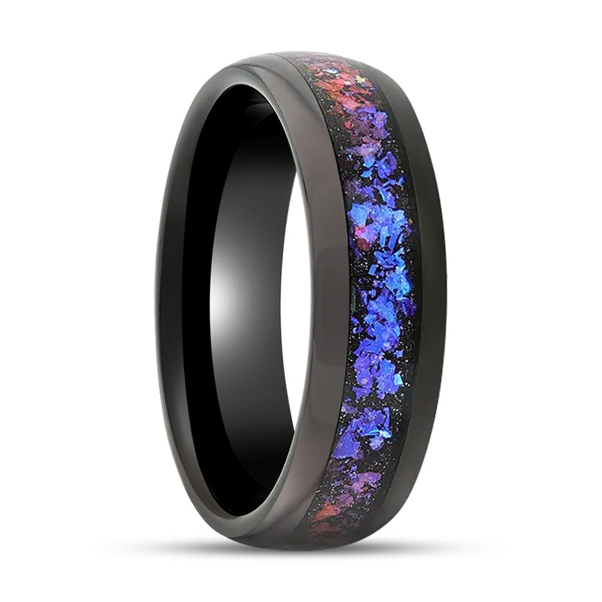 COSMIC Tungsten Carbide men's wedding band, image 1