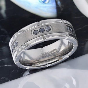 COURAGEOUS Titanium men's wedding band, image 2
