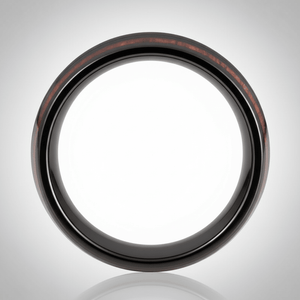 DAPPER — Center-through axial view — men's tungsten wedding ring.
