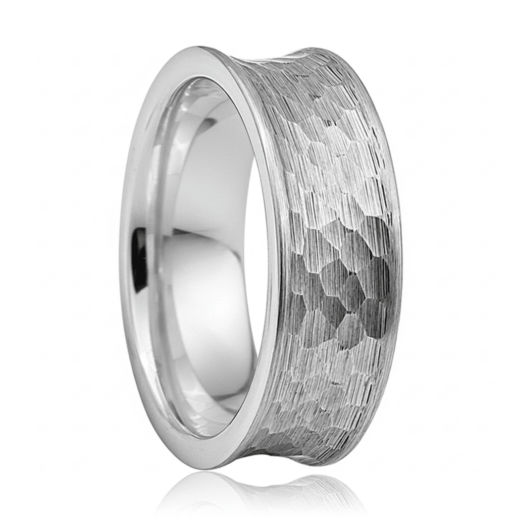 DECIUS — Hero product shot — men's tungsten wedding ring.