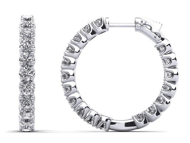 Diamond Hoop Earrings 925 silver lab grown diamond earrings authentic supplier primary photograph