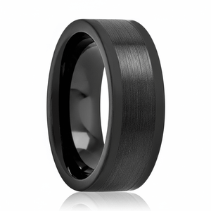 DUSKORA — hero shot — men's tungsten carbide wedding ring | Aydins Jewelry