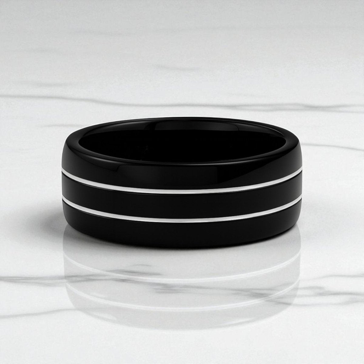 ECLIPSE Tungsten Carbide men's wedding band, image 5