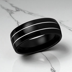 ECLIPSE Tungsten Carbide men's wedding band, image 3