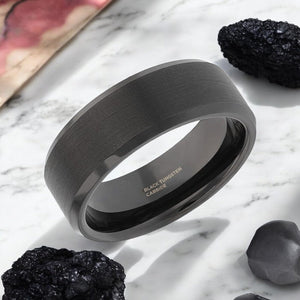 ELISE Tungsten Carbide men's wedding band, image 2