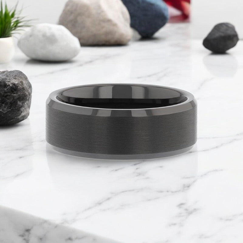 ELISE Tungsten Carbide men's wedding band, image 4