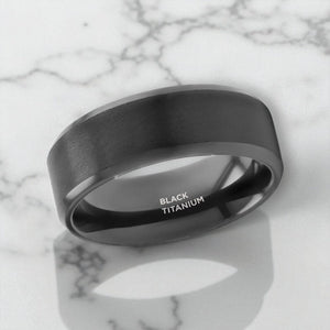 ELYSIAN — detail view — men's titanium wedding ring | Aydins Jewelry