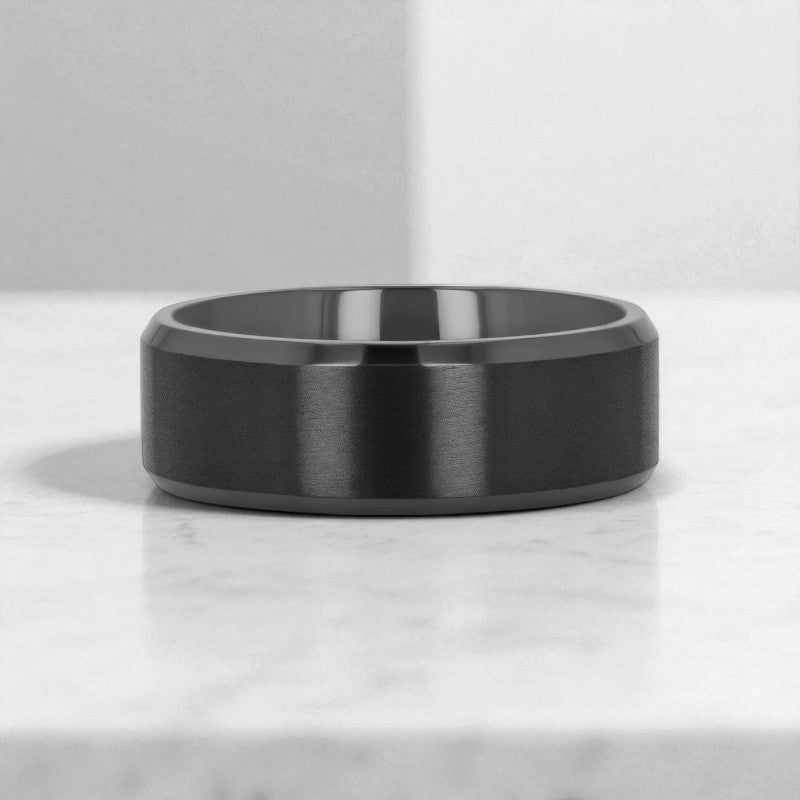 ELYSIAN — alternate angle — men's titanium wedding ring | Aydins Jewelry