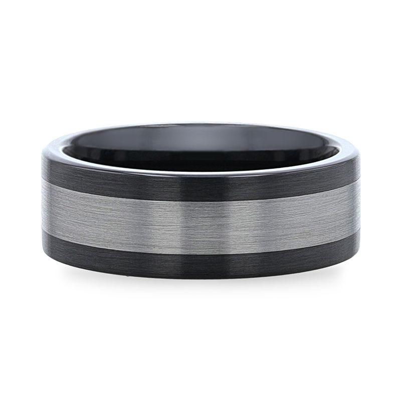 ENDAST Black Ceramic men's wedding band, image 4