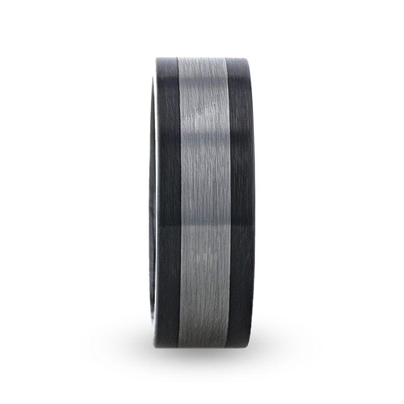 ENDAST Black Ceramic men's wedding band, image 3