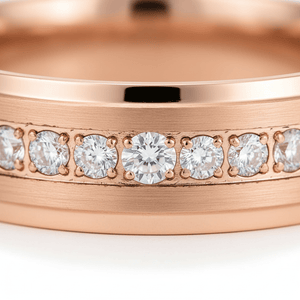 ENER — Extreme macro detail — men's tungsten wedding ring.