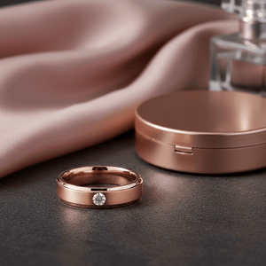 ENER — Editorial masculine still life — men's tungsten wedding ring.
