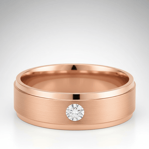 ENER — Center-through axial view — men's tungsten wedding ring.