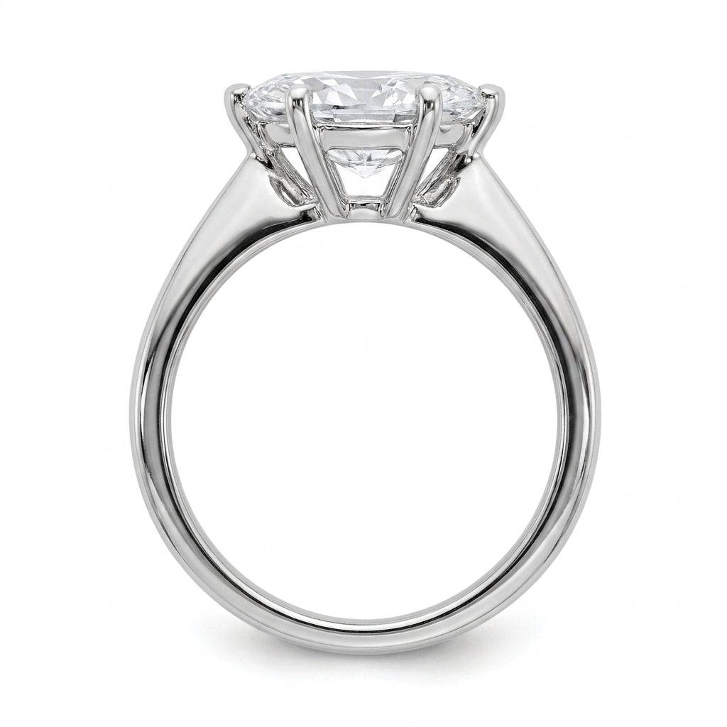 3 carat marquise lab grown diamond engagement ring - side profile
