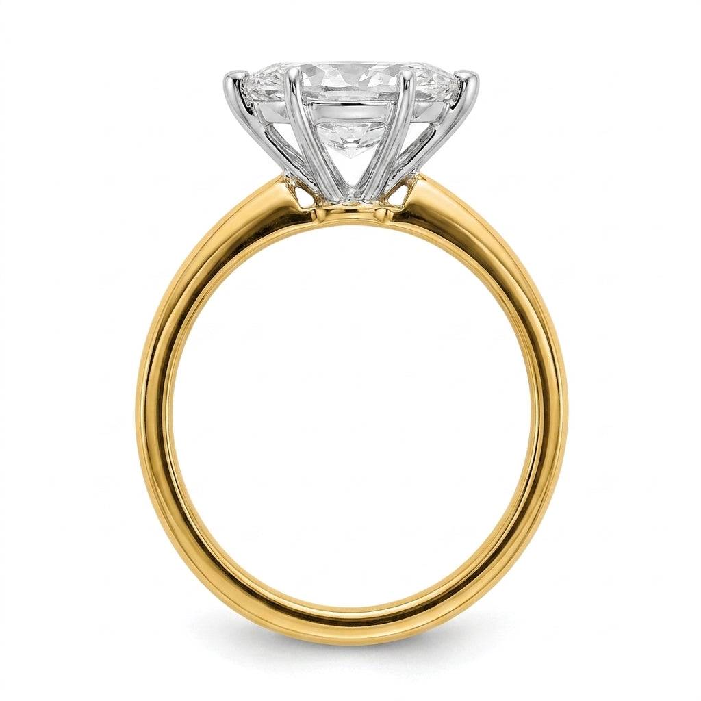 1 carat marquise lab grown diamond engagement ring - side profile