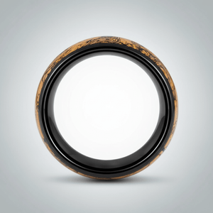 ERMIS — Center-through axial view — men's tungsten wedding ring.
