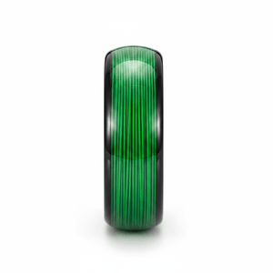 EVERGREEN — Front-facing straight-on view — men's tungsten wedding ring.