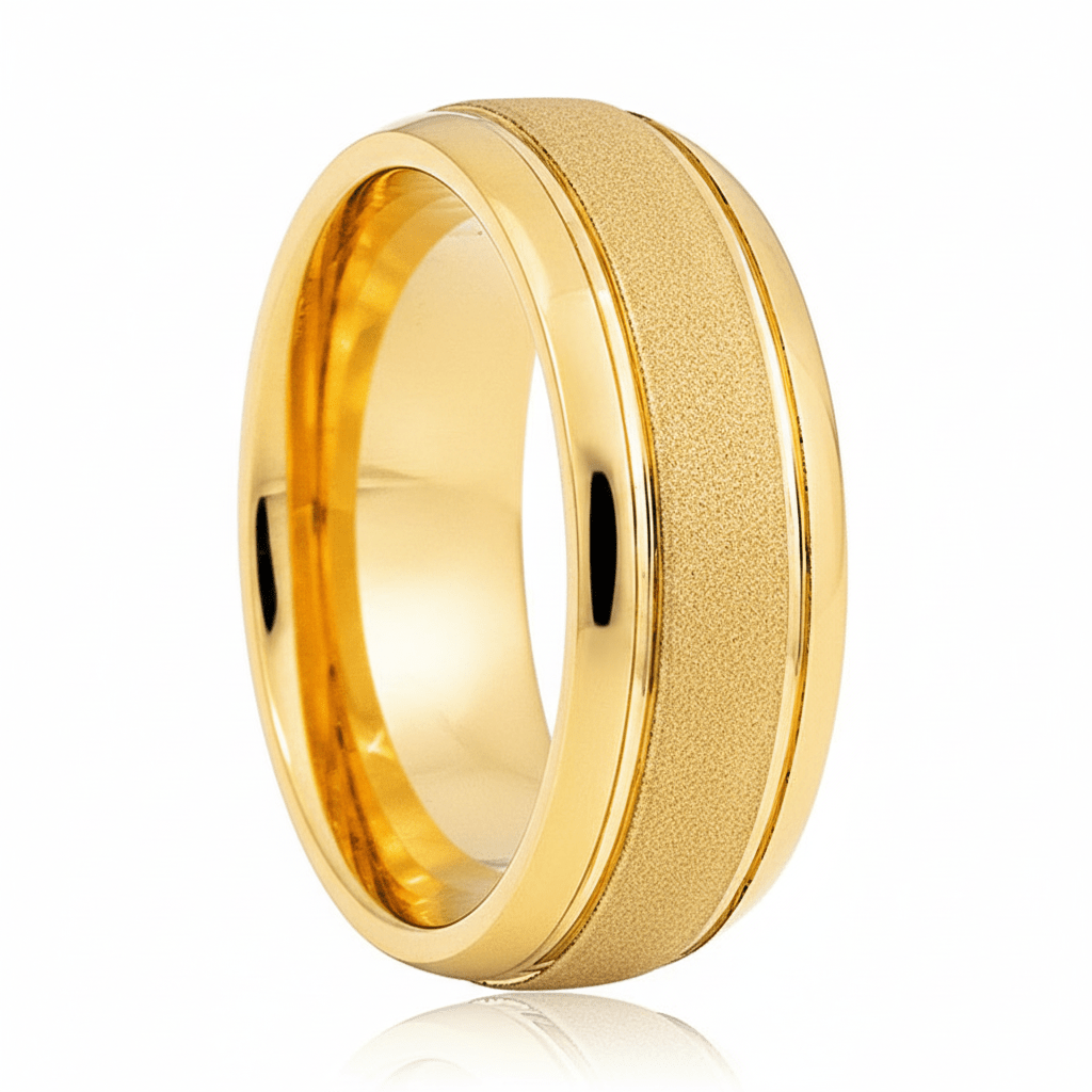 FRANCO — Hero product shot — men's tungsten wedding ring.