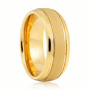FRANCO — Hero product shot — men's tungsten wedding ring.