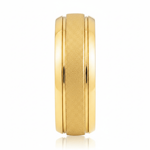 FRANCO — Front-facing straight-on view — men's tungsten wedding ring.