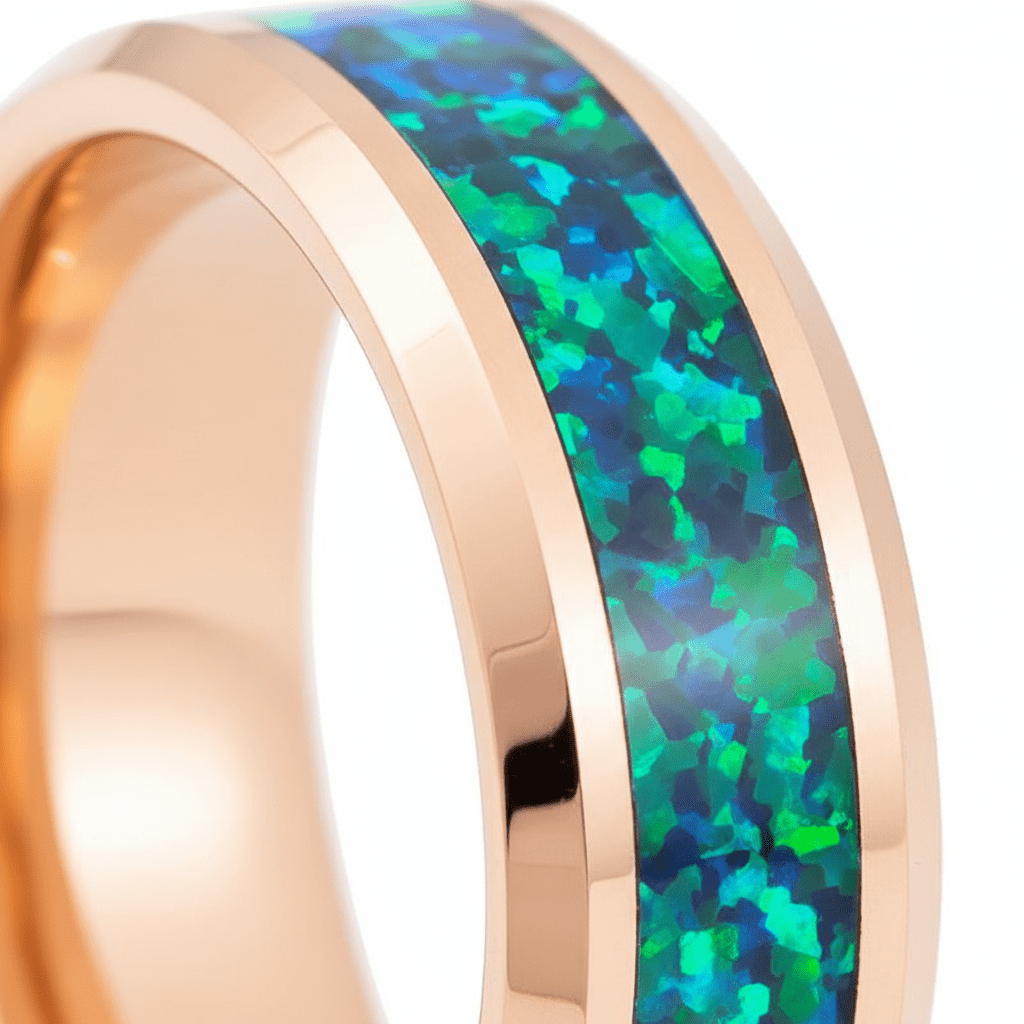 FUROR — Extreme macro detail — men's tungsten wedding ring.
