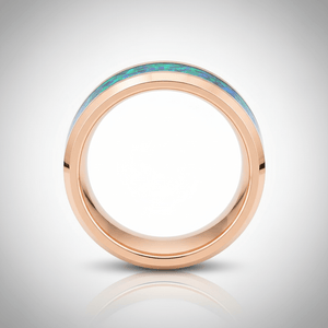 FUROR — Center-through axial view — men's tungsten wedding ring.