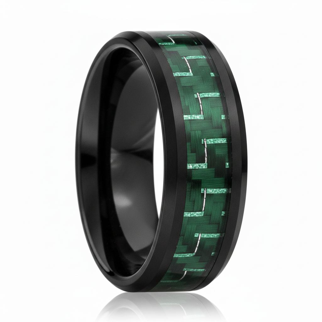 GALACTUS — alternate angle — men's tungsten carbide wedding ring | Aydins Jewelry