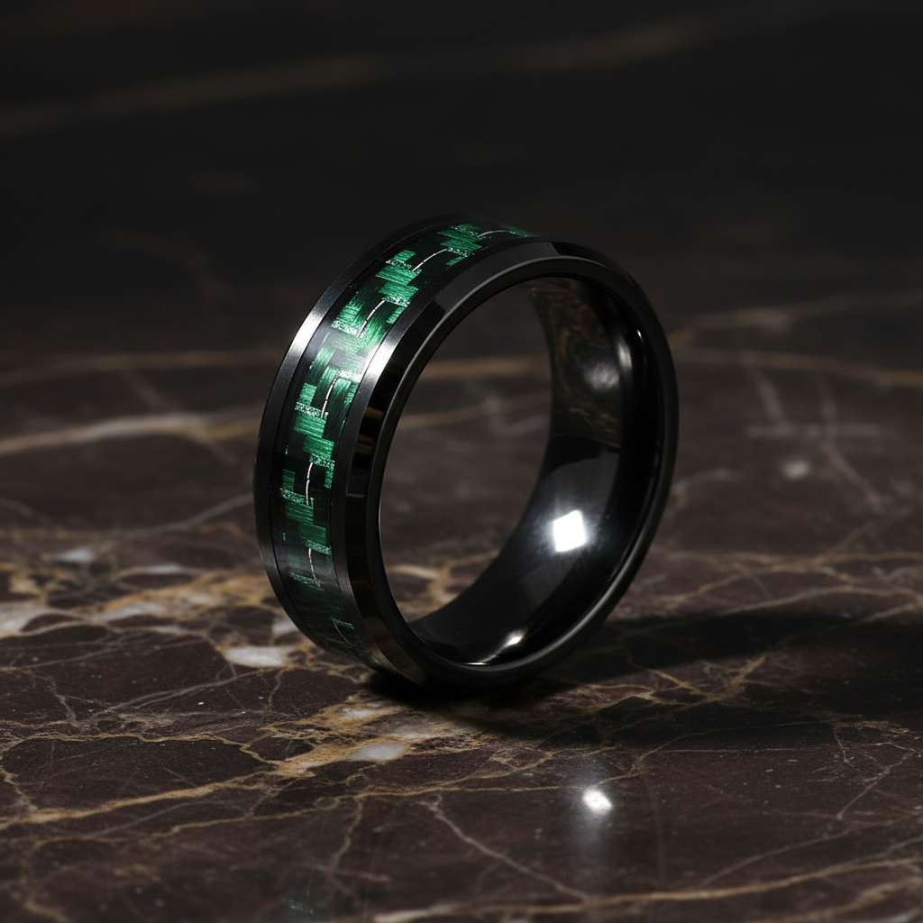 GALACTUS — display shot — men's tungsten carbide wedding ring | Aydins Jewelry