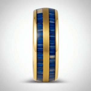 GALLOWAY — Center-through axial view — men's tungsten wedding ring.