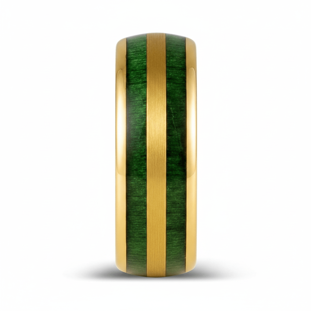 GARRISON — Front-facing straight-on view — men's tungsten wedding ring.