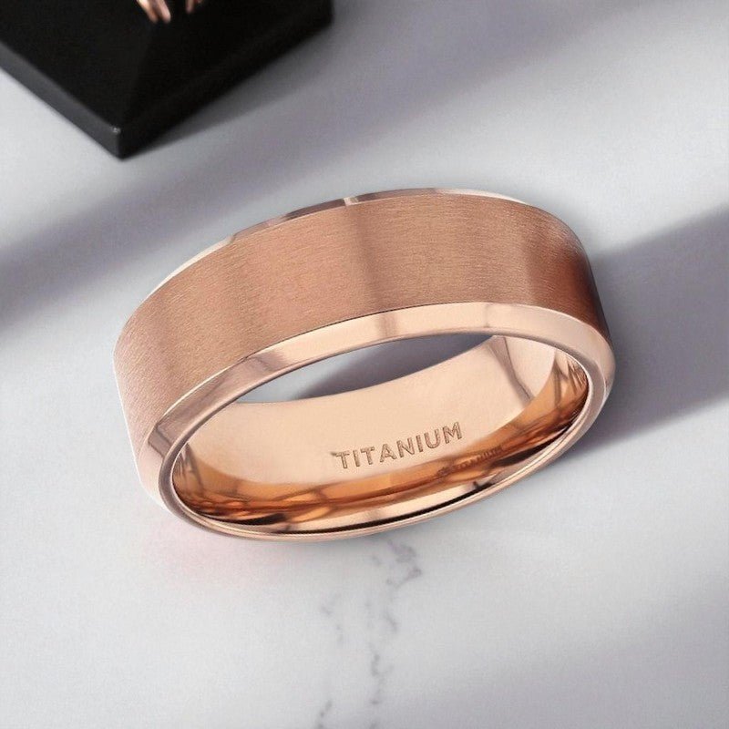 GLORY Rose Gold men's wedding band, image 3