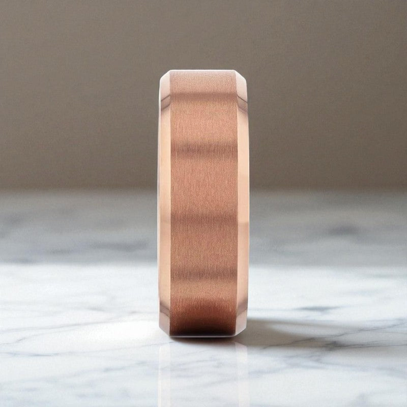 GLORY Rose Gold men's wedding band, image 4